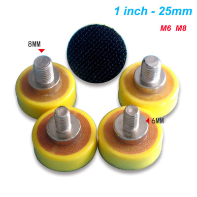 Hook&Loop Pad Backing Plate 1'' 25mm Buffing Polishing Sanding Disc Thread M6 M8