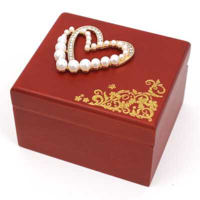 DOUBLE HEART  WOOD WIND UP  MUSIC  MUSIC BOX   ( 100 SONGS AVAILABLE )