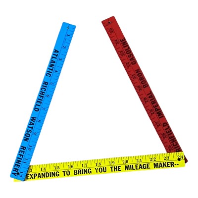 Ruler Atlantic Richfield Watson Refinery Imperial Boron Gasoline Folding Vintage