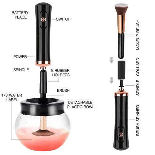 NIB - RICRIS Premium Makeup Brush Cleaner Portable Electronic Auto - Picture 6 of 6