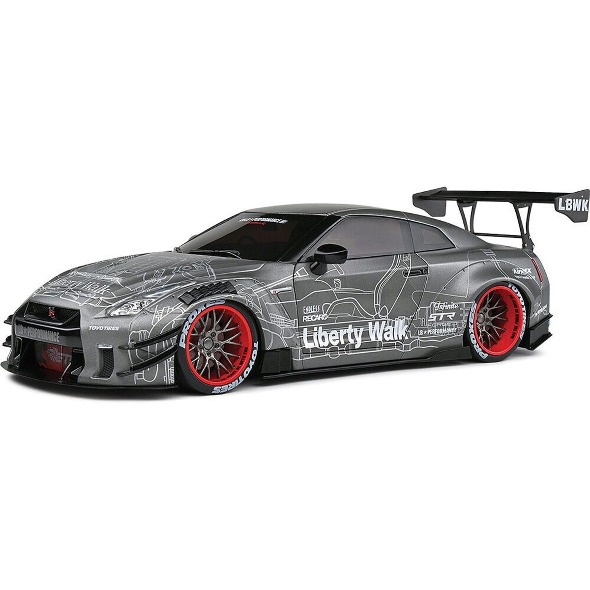 限定 MINI GT Liberty Walk GT-R Matte Grey MINI GT LB☆WORKS NISSAN GTR MATTE GREY | ADA YANG ANEH DI
