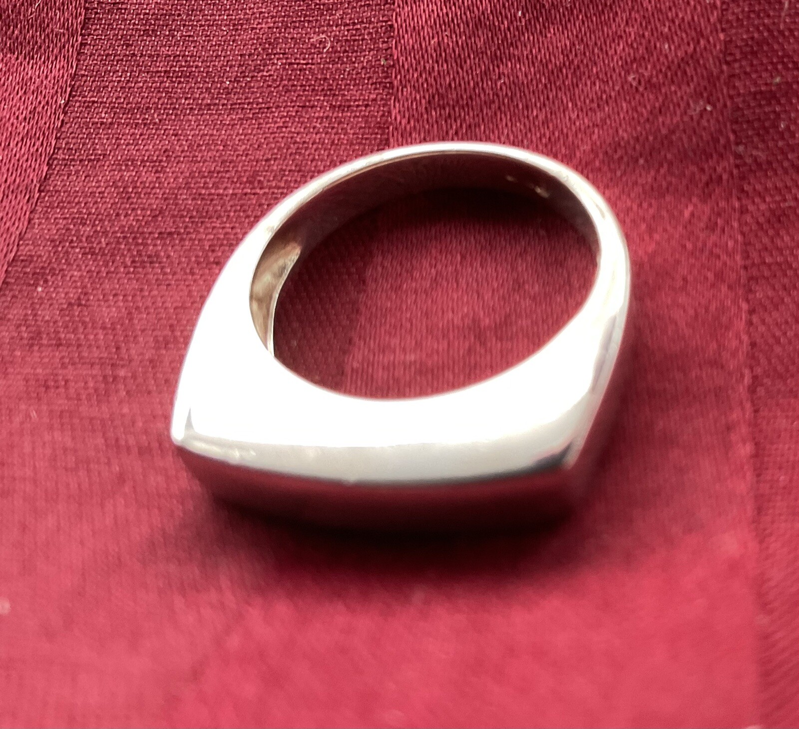 Sterling Silver Solid Flat Top  Band  Ring 925 Sz… - image 2