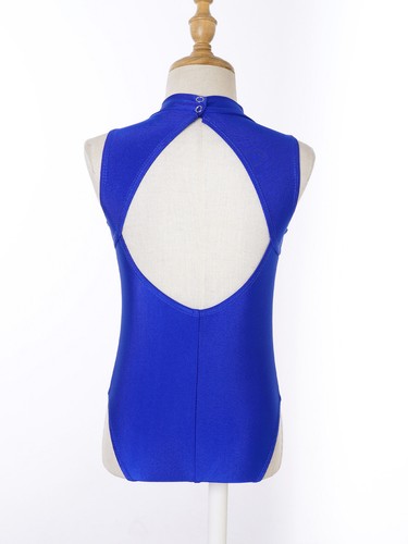 Girls Sleeveless Backless Ballet Dance Leotard Mock Neck Gymnastics Bodysuit - 第 11/54 張圖片