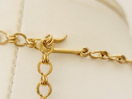 Vintage 1940's CHAREL Faux Pearls Texture Wave Gold Tone Collar Necklace 15.5" L - Picture 14 of 15