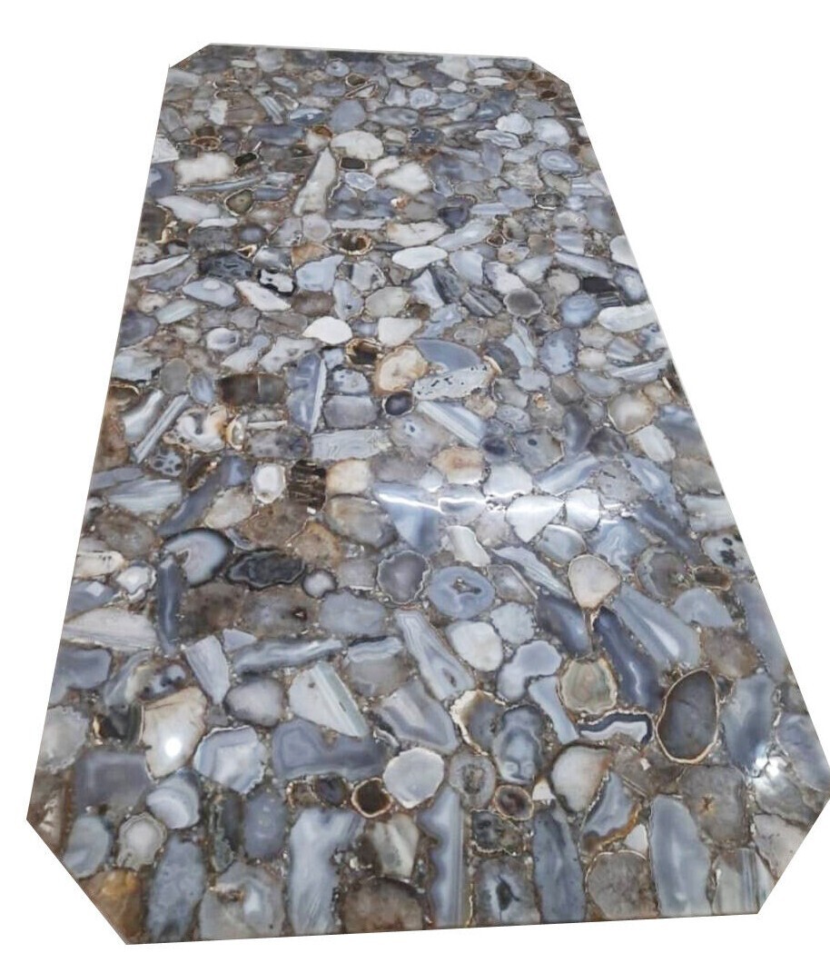 36x24 Inch Agate Stone Coffee Table for Living Room Patio or Kitchen Decor  