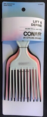 Conair 14493z 3 Piece Pro Styling Hair Lift Combs, 3.2 Ounce