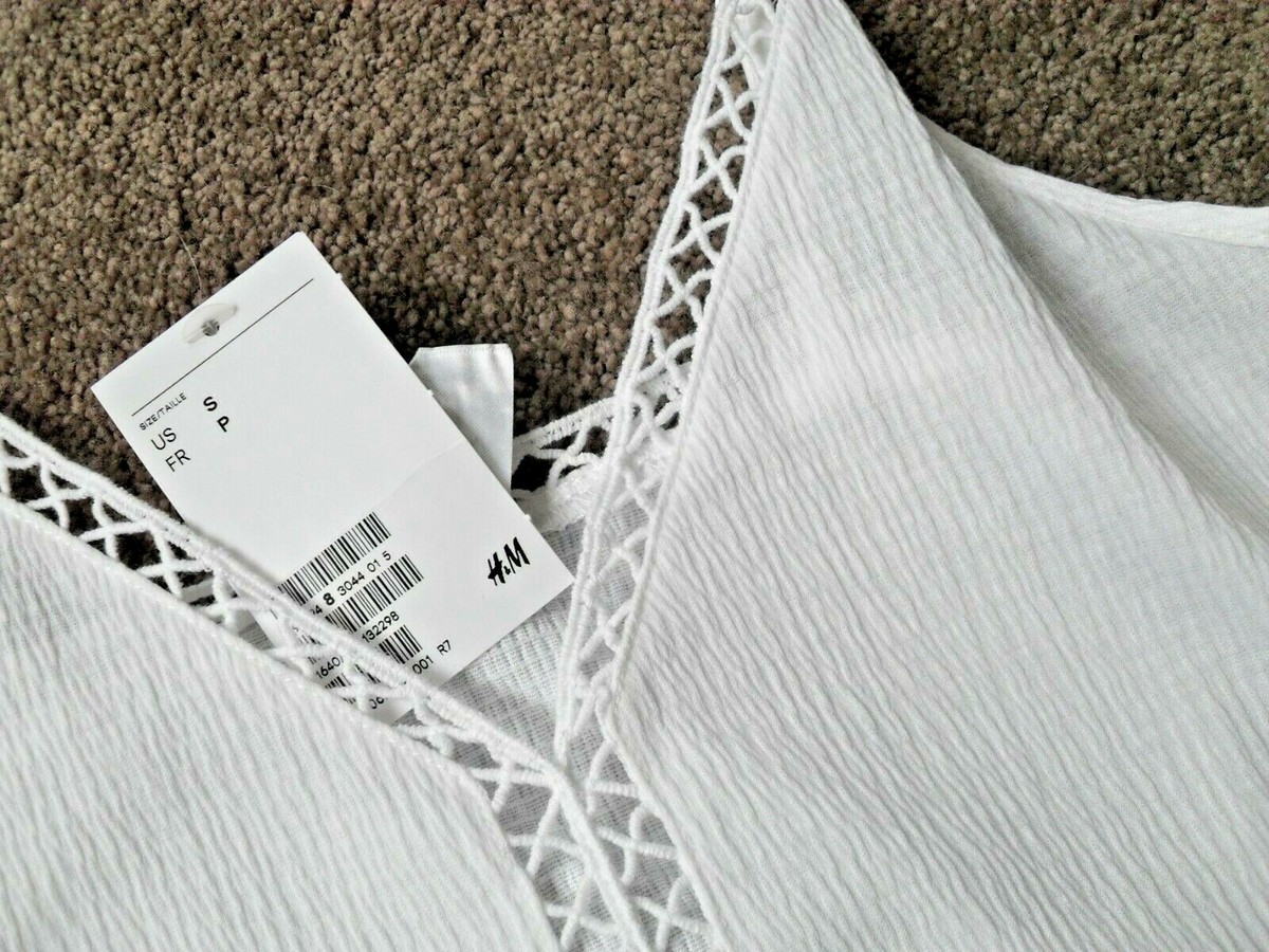 NWT White H&M Tank Top, Small | eBay