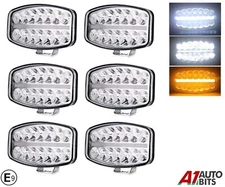 X6 Fit Scania Volvo Daf Man 24v 10'' Jumbo Spot Light Led Drl White + Amber E9