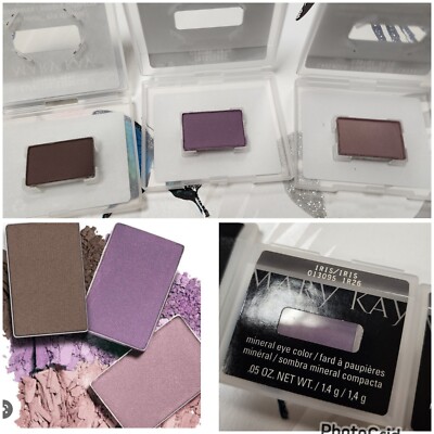 3 pc Mary Kay Mineral Eye Iris, Lavender & ChromaFusion Espresso Colors  .05 oz