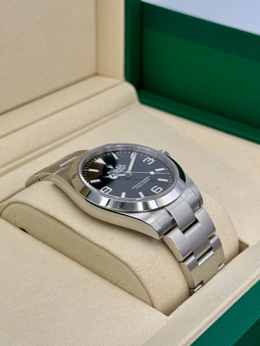 ROLEX グリーンレザー　型番14270 空箱　コマ2個 本物 ロレックス エクスプローラー 2000年～2001年製 Ref.14270 箱