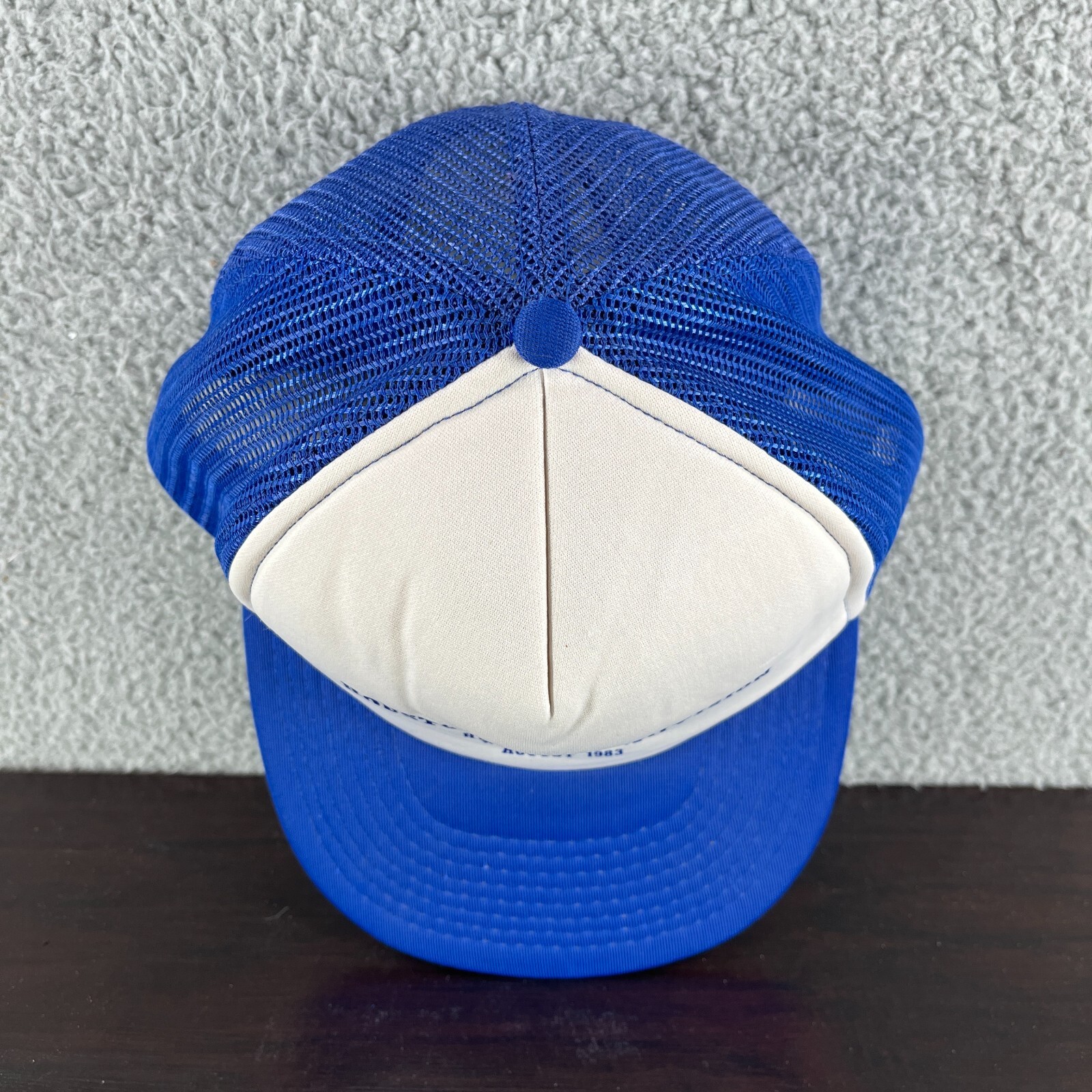 Vintage Houston Hat Cap Mens Blue White Snapback Trucker Hurricane