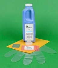 Cyan Toner Refill Kit w/Chip For HP CP5520 CP5525 M750 CE271A. 240gr. 13K Pages