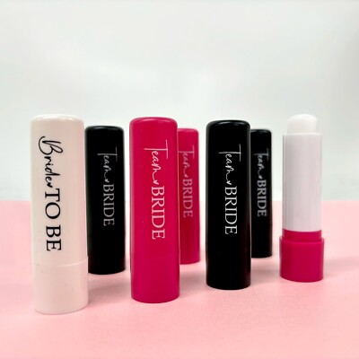 TEAM BRIDE LIP BALM - Pink Black Hen Party Favour Hen Night Accessory Bride Gift