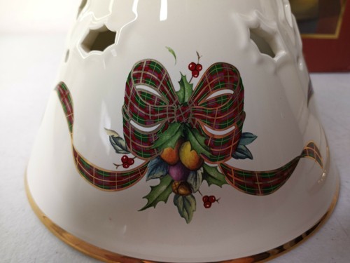 Lenox Holiday Tarton Candlestick Lamp Christmas Center Piece New Open Box - Picture 6 of 6