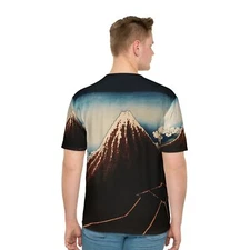 Hokusai Thunderstorm Beneath the Summit Men T-shirt  Ukiyo-e Japanese Fine Art