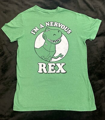 Disney Pixar Toy Story Im A Nervous Rex Dinosaur Short Sleeve Tee Adult S