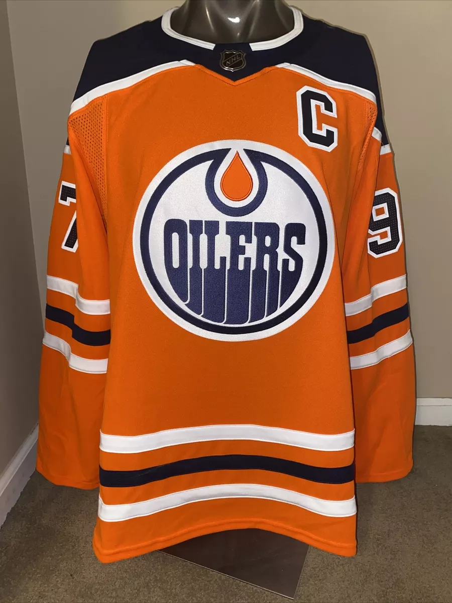 Edmonton Oilers Connor McDavid Adidas Authentic Orange Jersey Size 56