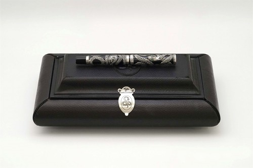 Nuova penna stilografica Parker 1997 argento sterling Snake LE 346/ 5000 - pennino MEDIA 18k - Foto 12 di 22