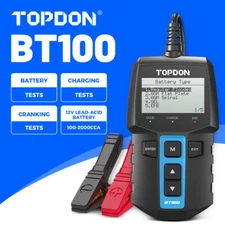 TOPDON BT100 Automotive Battery Tester 12V Load Tester Charging System Analyzer