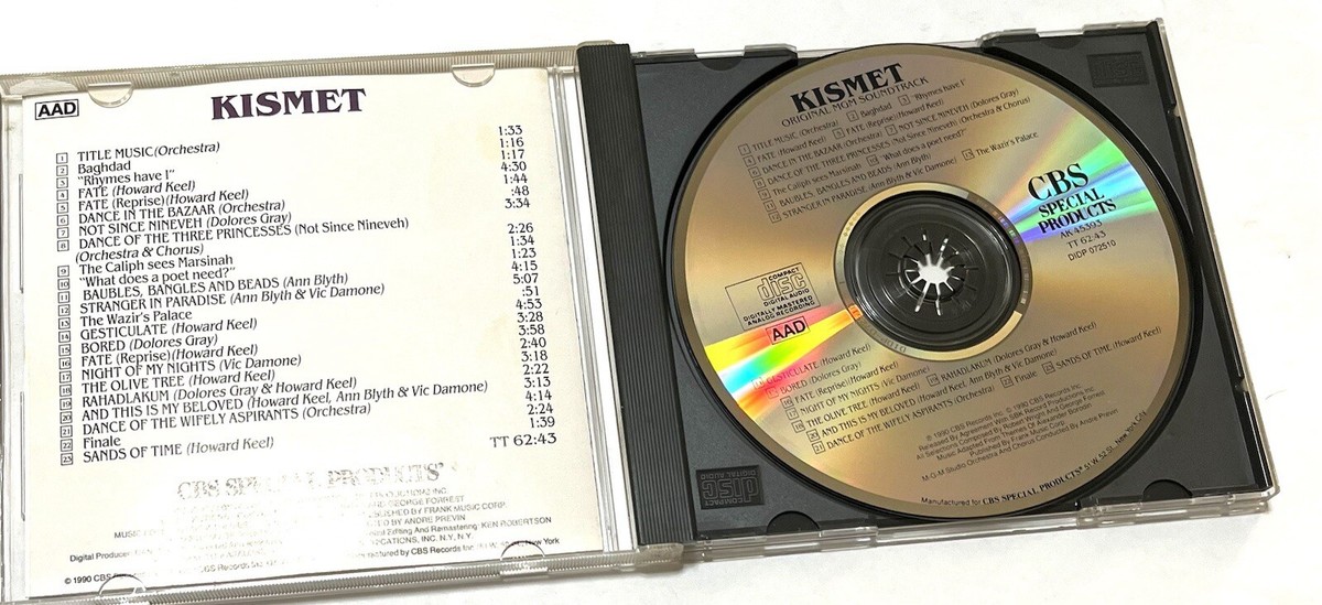 Kismet Original MGM Soundtrack (CD, 1990) Howard Keel OOP Classic