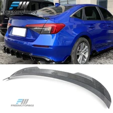 For 22-25 Honda Civic Sedan FE-C Style Rear Trunk Spoiler ABS Carbon Fiber Print