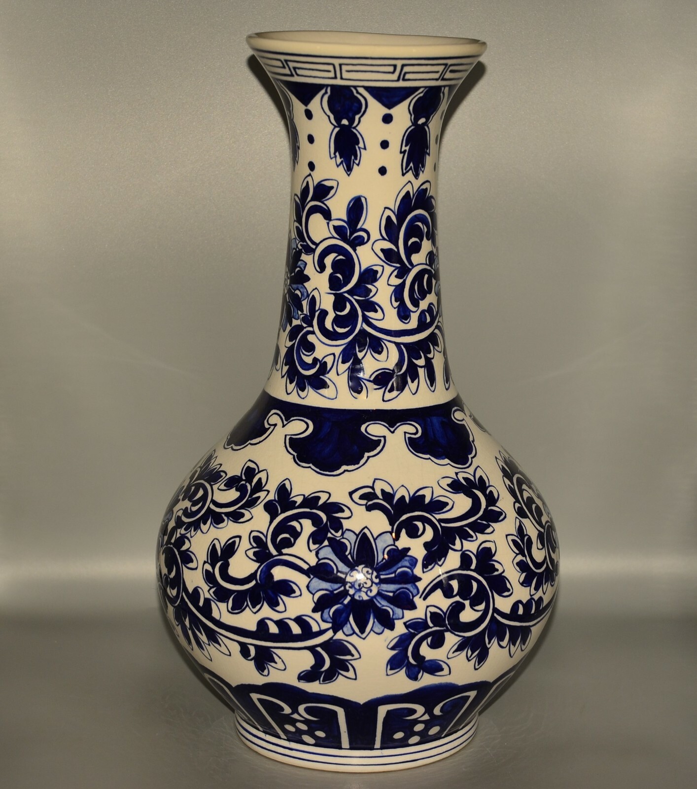 Chinese Republic Original Vintage Signed Taiwan ROC Blue & White