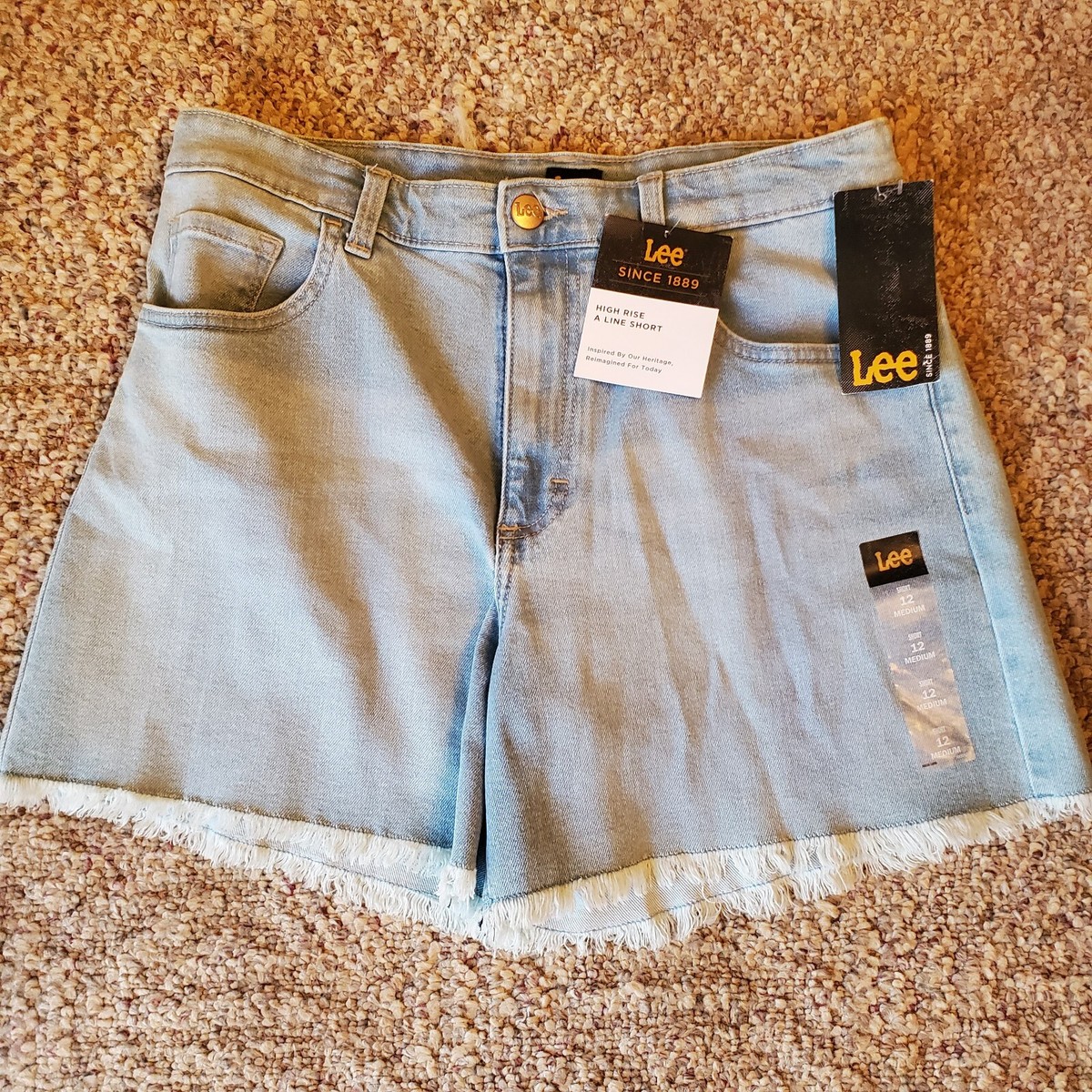 Lee Women's Short Size 12 Medium NWT A Line High Rise