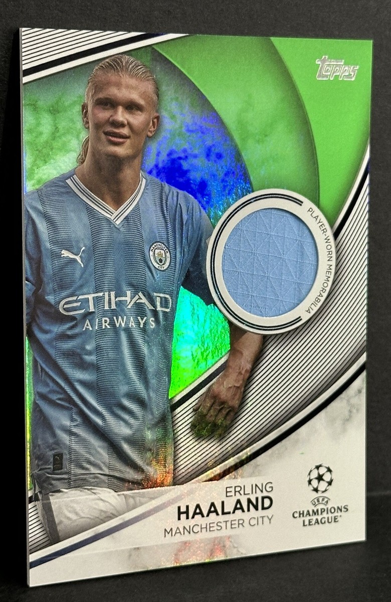 2023-24 Topps UEFA CC Man City Erling Haaland Player-Worn