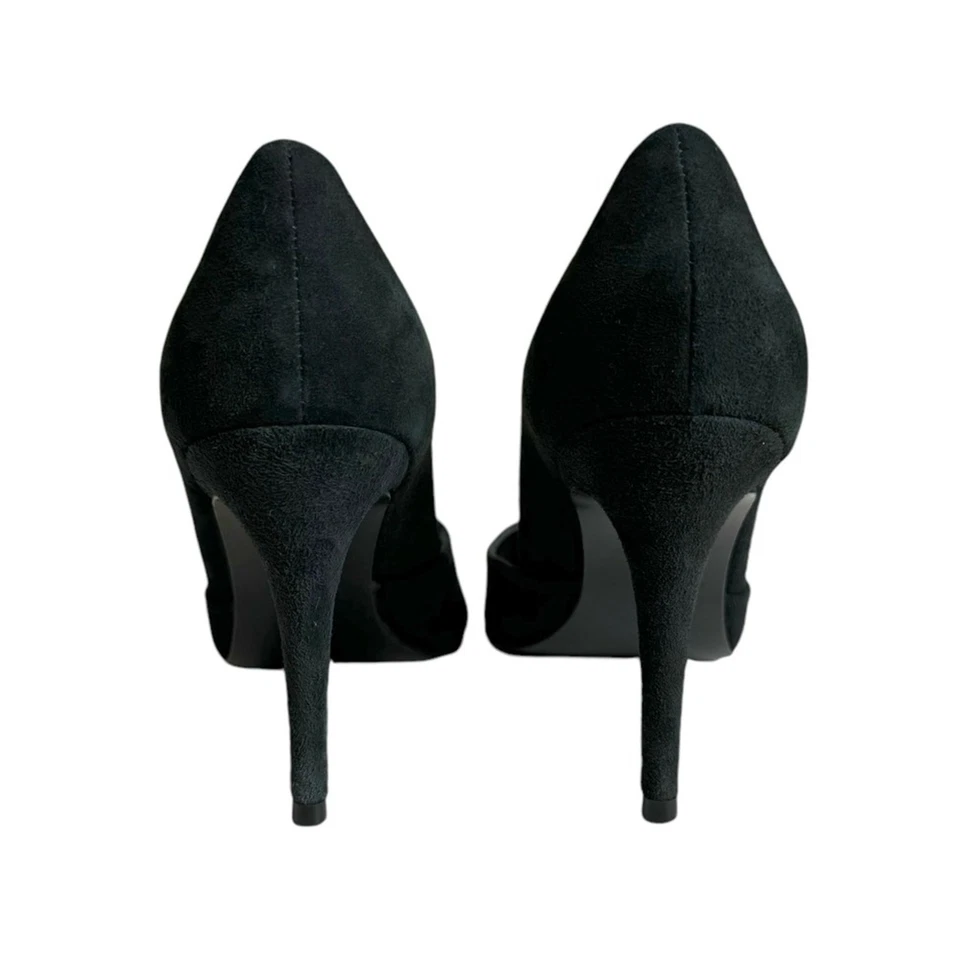 Trina Turk Hollywood Leather Suede Dress Pumps Black Shoes Women's Size 7M Foto 3 de 4