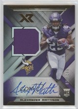 2019 Panini XR Rookie Swatch Auto 95/199 Alexander Mattison #RSA-34 Auto ya6