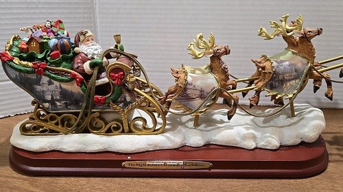 Thomas Kinkade Night Before Christmas Leuchtschlitten 2004 - Bild 2 von 7