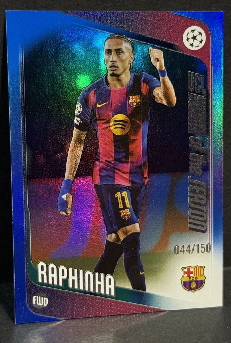 最終値下げ⭐︎ FC Barcelona Raphinha11バルサ ラフィーニャ 2025-26 Topps UEFA Club Competitions Barcelona Raphinha Blue Foil