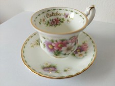 Royal Albert Flower of the Month Series - October - Tazza + Piatto in Miniatura