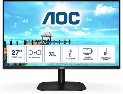 Frameless monitor 27-inch AOC 27B2H LED IPS Full HD 75 Hz