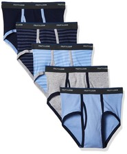 boys Fashion Pack 5 briefs underwear Stripes and Solids Medium US
