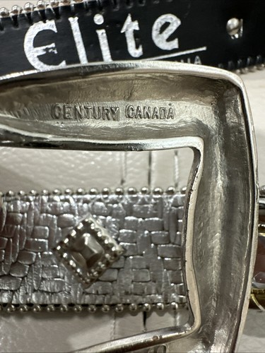 Cintura vintage Elite Fresno California argento tessuto cesto con conchiglie gemme M 36" - Foto 7 di 9