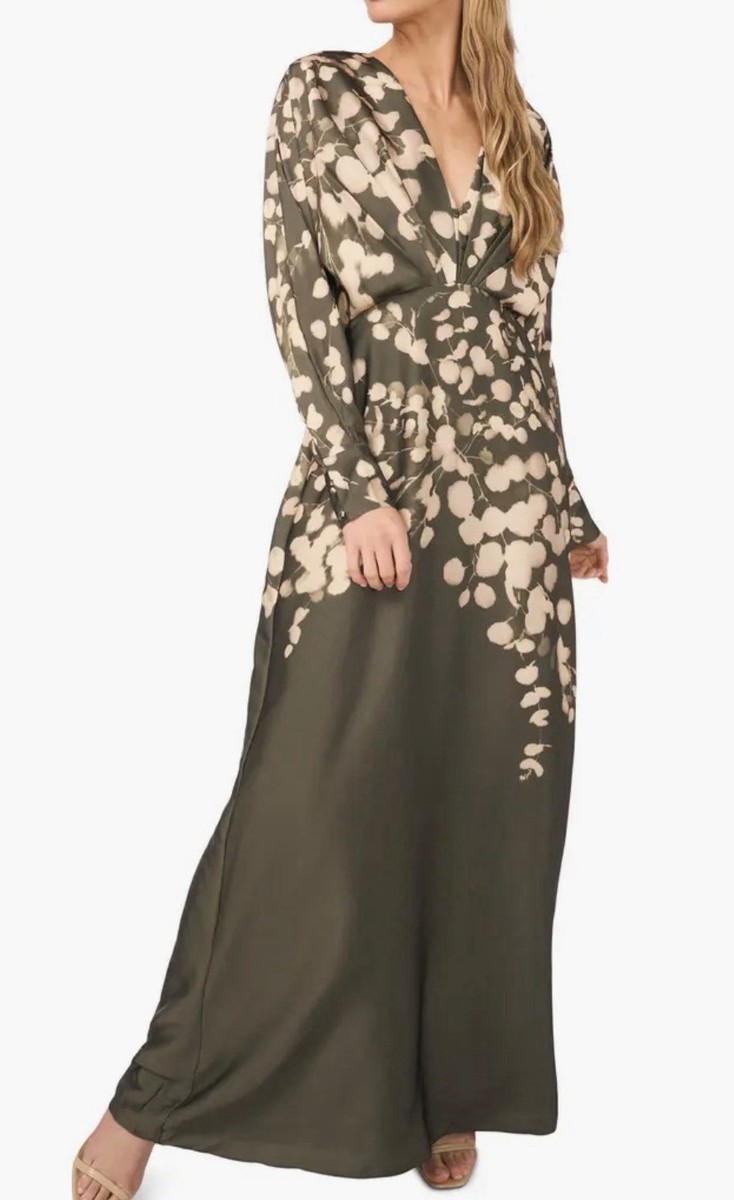 parker dresses Long Sleeve Satin Evening Gown in Green Olive at Nordstrom, Size 14 Size:M - 8 colorgrp-48096 Suri Navy Cotton Long Anne barge Designed to fit smoothly