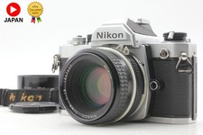  MINT w/ Hood Strap  Nikon FM Silver Film Camera Ai 50mm F1.8 Lens From JAPAN