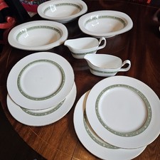Royal Doulon Rondelay Dinner Service Gravy Boat Terrine Plates Fine Bone China