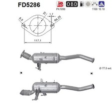 AS DPF Rußpartikelfilter Dieselpartikelfilter FD5286 Cordierit für OPEL MOVANO 3
