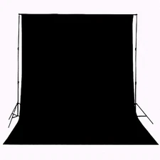Background Solid Black Backdrop Muslin Portrait Background Screen for Photo B...