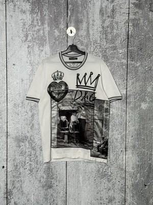 Dolce & Gabbana Photo by Giuseppe Leone Herren T-Shirt Crown Motiv Logo Tee