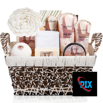 Aqua Elegante Bath Basket For - Spa Set Wash Bubble Bath Lotion Salts Body
