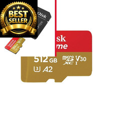 SANDISK 512GB Extreme microSDXC UHS-I Memory Card with 512gb, Gold/Red