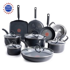 T fal Ultimate Hard Anodized Nonstick 14 Piece Cookware Set Oven Broiler
