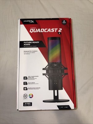 HYPERX QUADCAST 2 S USB MICROPHONE RGB 872V1AA BLACK