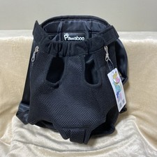 Pawaboo Pet Carrier Backpack, Adjustable 11.0"L x 7.5"W x 0.5"H, A-Black