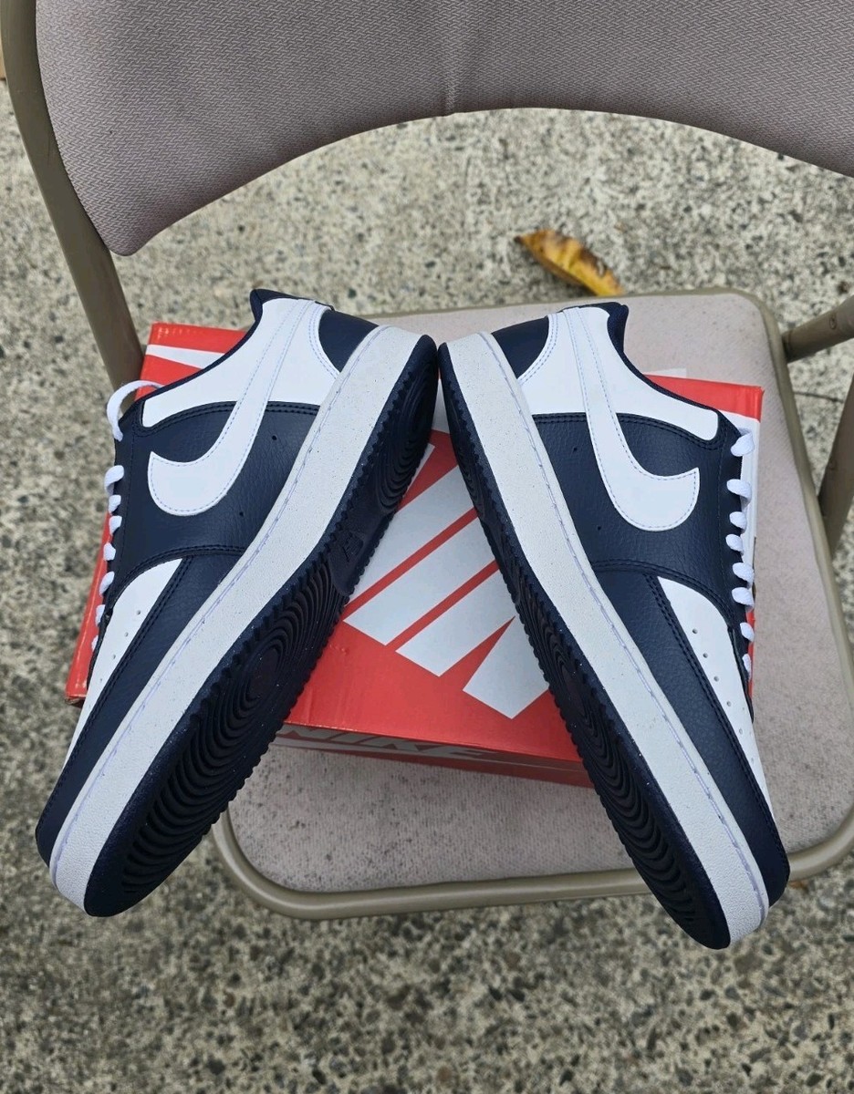 Nike Court Vision Low Midnight Navy /White Size 13  HM9862 400 Nike Court Vision Low Midnight Navy White Shoes HM9862-400  main image 3