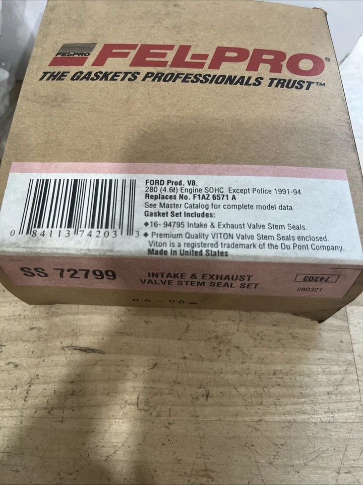 FEL-PRO SS72799 Engine Valve Stem Oil Seal Set - 1992-1994 Ford 4.6L V8 - Image 3 of 3
