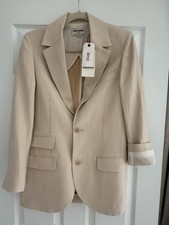 Zadig Voltaire D fil SS23 Violeta Linen Blazer Powder